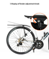 Guardabarros de Bicicleta de Carretera Rrskit Ajustable y Impermeable Manejable Plano Desmontaje Rápido 700c Eliminación de Barro - details 6