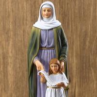 Estatua cristiana de resina de la Virgen María con Santa Ana, escultura católica, QX2E - details 4
