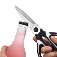 Tijeras de cocina de acero inoxidable para cortar carne, abrebotellas, Clip de nogal, herramientas de cocina, ahorro de trabajo - details 6