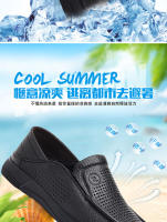 Zapatos casuales ahuecados de piel de oveja zapatos de suela suave de los hombres zapatos de los hombres de verano de un pedal de cuero genuino papá agujero zapatos de cuero transpirable hombres - details 2
