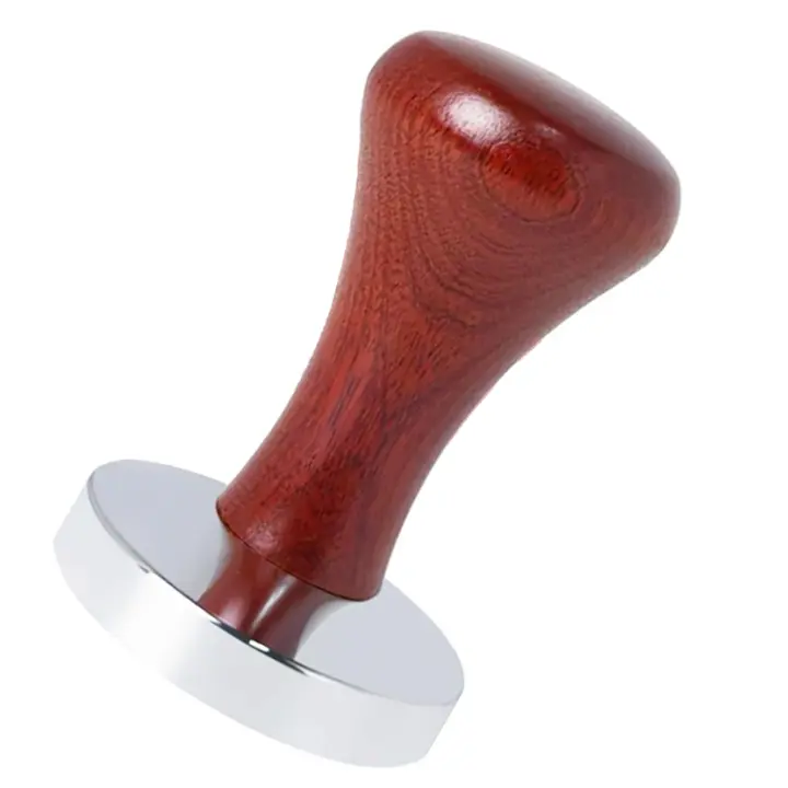 Tamper de café de aleación de aluminio de 51mm, martillo de prensado de granos de café, mango de martillo de madera maciza, accesorios de Espresso para Barista, cafetería, café molido - 1