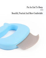Peine portátil con forma de cabeza de gato para mascotas, cepillo con apertura de Animal pequeño y mediano, con pelo flotante, suministros para perros - details 3