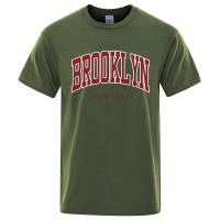Camiseta de algodón estampada de Brooklyn de Nueva York, ropa de verano transpirable, camiseta holgada informal para hombres - details 10