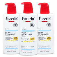 Eucerin Daily Hydration con loción corporal de amplio espectro SPF 15 para pieles secas - 16.9 fl. Oz. Botella con bomba (paquete de 3) - details 0