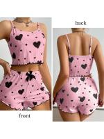 Conjunto de Pijamas para Mujer de 2 Piezas Ropa de Dormir Suave sin Mangas y Pantalones Cortos - details 13