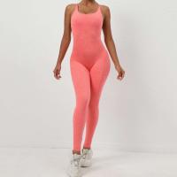 Monos de Yoga sin Mangas para Mujeres Conjunto de Entrenamiento Transpirable con Salto Trasero de Gimnasio - details 11