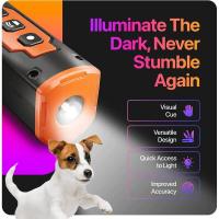 Controlador de perro recargable con linterna LED, dispositivo ultrasónico antiladridos, tapón de ladridos de tres cabezas para entrenamiento, novedad de 2025 - details 5
