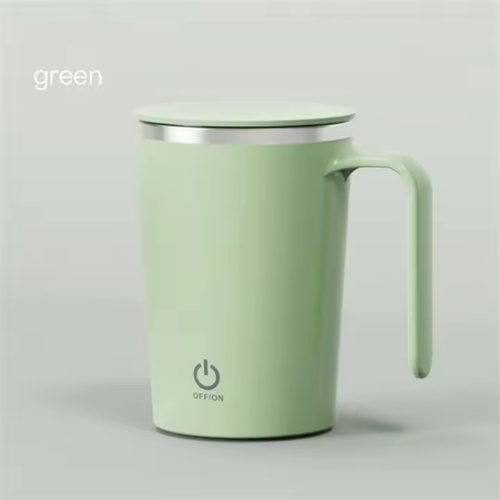 Taza magnética giratoria portátil para persona perezosa, taza mezcladora automática, taza mezcladora inteligente, taza de café con aislamiento térmico - 1