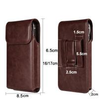 Funda con Clip para cinturón, soporte para teléfono móvil de cuero PU, bolsa multiusos para teléfono móvil, bolsa protectora Retro portátil para cintura, bolsa para cinturón - details 0