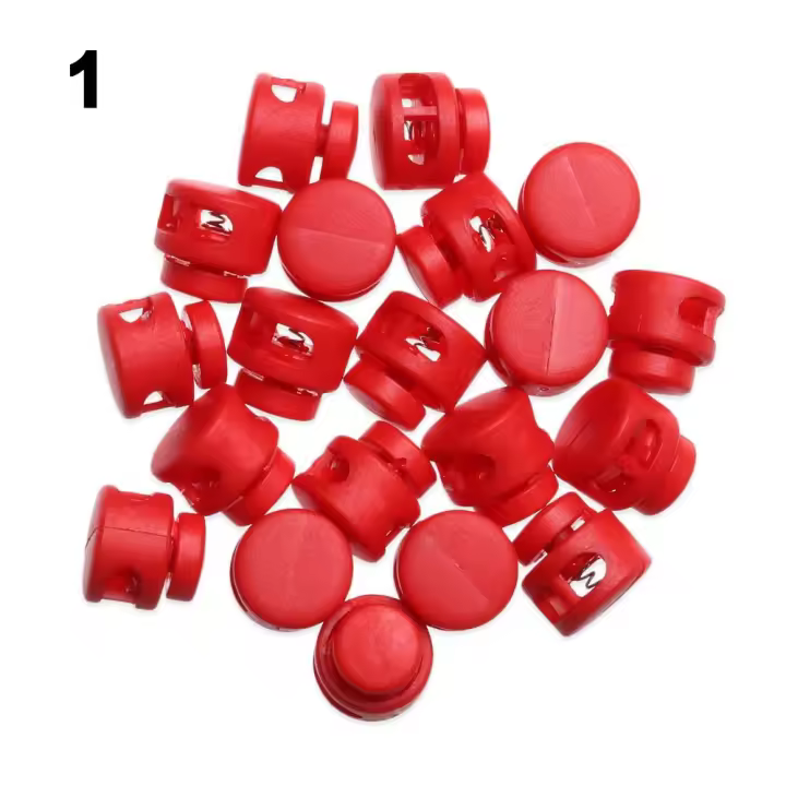20 piezas de alta calidad, 6mm, agujero, accesorios de ropa deportiva, cordón de palanca, Clip de bloqueo, frijol, tapón de plástico - 1