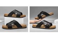 Nuevas sandalias deslizantes, zapatos planos con punta redonda, suela suave y gruesa, zapatillas en espiga, zapatillas con hebilla de cinturón para hombre - details 11