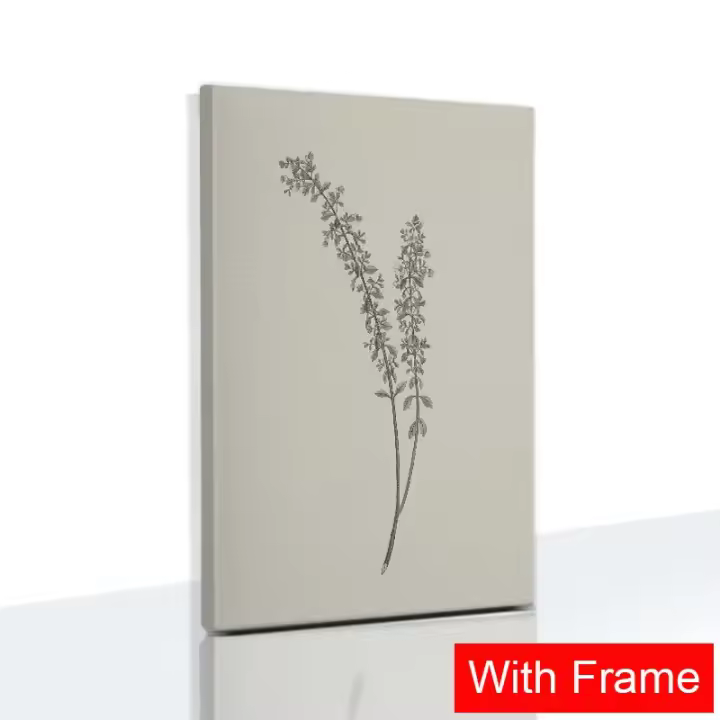 Cuadro de Lienzo Vintage con Hojas Botánicas y Hierbas de Natureza JUBEER para Decoración de Pared en Estilo Nórdico Sin Marco - 1