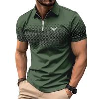 Polo de Moda de Verano para Hombres Manga Corta, Estilo Casual con Abeto, Secado Rápido, Material de Cáñamo Auténtico - details 0