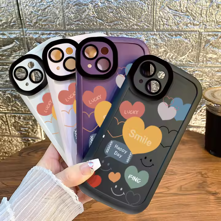 Funda Protectora de Silicona Suave para iPhone Diseño de Sonrisa Adecuada para Modelos iPhone - 1