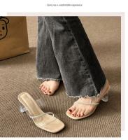 Sandalias de Cristal para Mujer Tacón Grueso, Estilo Redondo, Alta Comodidad, Desgaste Fácil - details 8