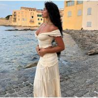 Conjunto de Moda de Verano para Mujer Top de Encaje con Cuello en V y Falda Larga de Cintura Alta - details 14