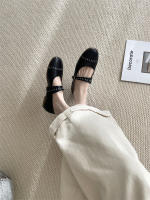 Nuevo nicho retro, cabeza redonda japonesa, zapatos individuales de suela plana, hebilla de una palabra grabada, zapatos individuales Mary Jane - details 18