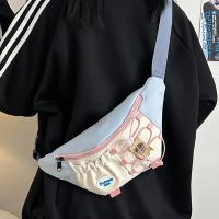 Bolso cruzado portátil para chica, bolso de pecho de estilo japonés, impermeable, para correr, riñonera, bolsa de nailon con contraste de Color para teléfono, para chicas adolescentes - details 17