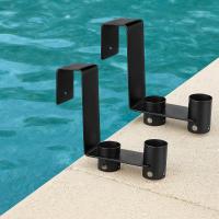 Ganchos para colgar valla de piscina de alta resistencia, herramienta de limpieza de piscinas de fácil instalación, organizador multifuncional para ahorrar espacio, 2 uds. - details 2