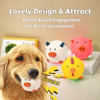 1/3 PCS Juguetes para masticar con animales de granja: formas de látex de cerdo/pollo/vaca con crestas dentales, juguetes para perros pequeños - details 2