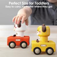 Coches de carreras de animales para niños pequeños, asiento de vehículo de juego infantil, juguetes de coche de fricción de empuje, 1-3 - details 3