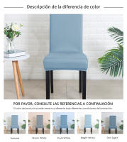 Funda de Sillas de Comedor Ajustable y Lavable de Forcheer Material Spandex/Poliéster Cubiertas de Color Sólido Pack de 4 o 6 - details 3