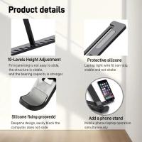 Soporte plegable para ordenador portátil, accesorio para escritorio, ángulos ajustables, Compatible con todos los portátiles - details 4