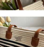 Bolso de estilo francés para mujer, gran capacidad, nuevo bolso versátil de hombro tejido de paja, bolso de mano para vacaciones en la playa - details 5