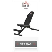 Banco de Pesas Multifuncional Banquillo de Gimnasio Completo Respaldo Inclinable en 3 Posiciones y Altura Ajustable 64x146x73,5-85 cm Negro - details 11
