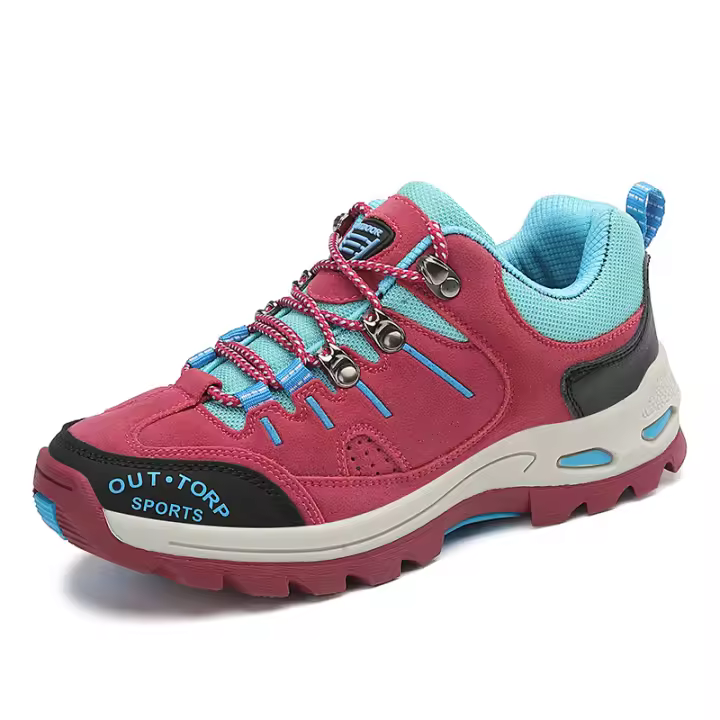 Zapatos de Senderismo para Mujer Zapatillas de Deporte de Cuero Antideslizantes y Impermeables - 1