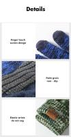 Guantes de punto de Cachemira para hombre y mujer, manoplas gruesas y cálidas para esquiar con pantalla táctil, Otoño e Invierno - details 7