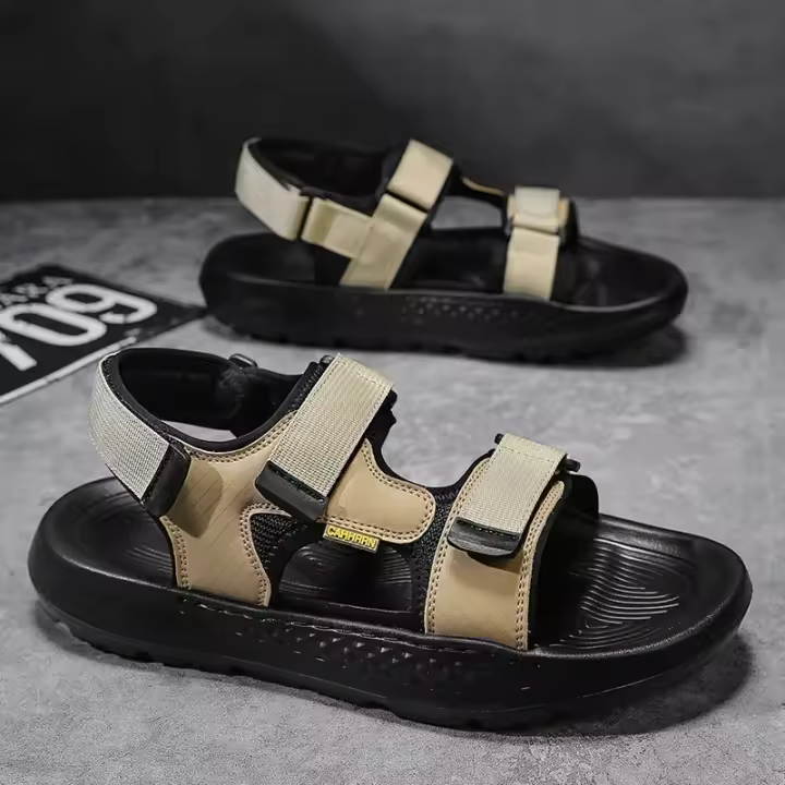 Sandalias de verano para hombre, zapatos informales, zapatillas para exteriores, chanclas para caminar en la playa, comodidad, diseñador de lujo, cuero ligero de moda - 1