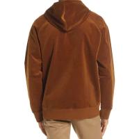 Sudadera con capucha de pana marrón pesada bordada con logotipo premium de alta calidad Decheng Oem - details 5