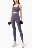 Top de Yoga Transpirable ZHUMU GYM Top de Deportiva de Verano con Espalda Cruzada para Mujeres - details 5