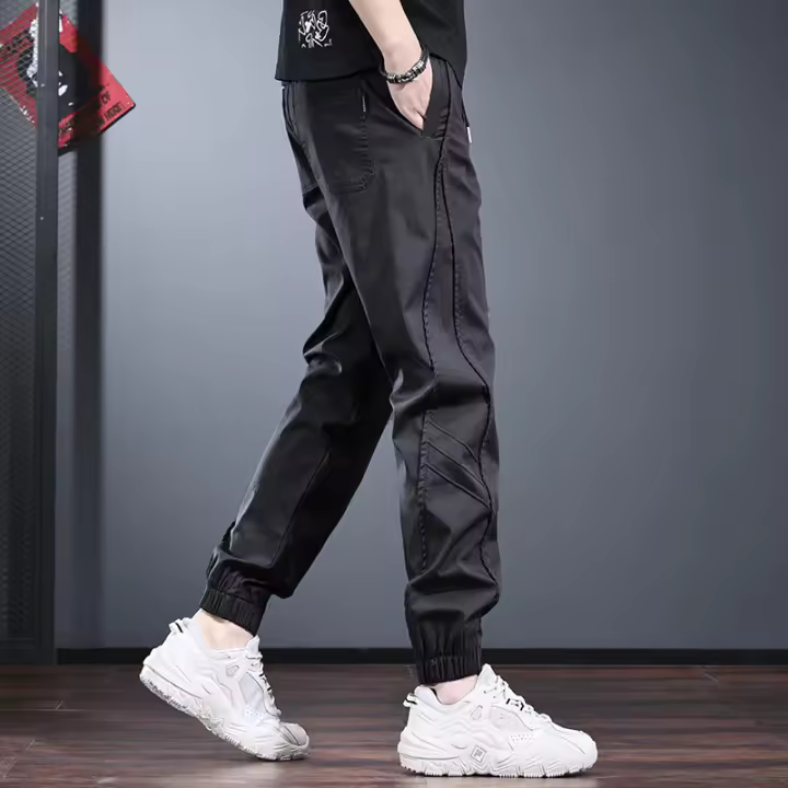Pantalones Chinos de Moda para Hombres Primavera-Verano 2025 Delgados, Sueltos, Adelgazantes, de Alta Gama, Versátiles para Deportes y Ocio - 1
