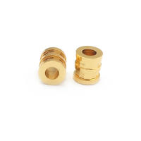 Gran Espaciador de Cilindro de Latón Dorado de 18K Accesorios para Hacer Pulseras - details 69