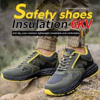 Zapatos de seguridad con punta de acero para hombre, zapatillas de trabajo transpirables, ligeras e indestructibles - details 0
