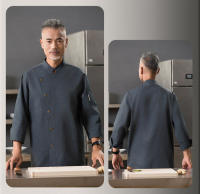 Monos de chef de manga larga para hombre y mujer, uniforme de chef para restaurante occidental, pastelería y repostería - details 17