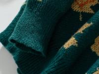 Jersey de punto con patrón de hoja de arce para mujer, jersey de cuello redondo, Top de otoño e invierno, nuevo - details 15