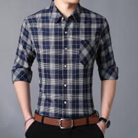 Camisa de Cuadros para Hombres Tallas Grandes 5XL 6XL 7XL Manga Larga Moda Otoño Negocios Casual Oficina - details 1