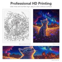 Pintura de Números DIY RUOPOTY 40x50cm Marco de Pintura para Adultos con Imagen de Gatos y Animales Propyleno Lápiz de Pintura Realista Paquete de Pintura por Números Regalo Fácil de Pintar - details 0
