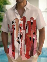 Nueva camisa hawaiana de manga corta con estampado de playa turística, adecuada para caminar por la calle, ocio, primavera y verano. - details 16