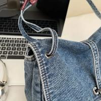 Bolso de Denim Vintage Bolso de Hombro Casual con Correas Trenzadas Marrones Gran Capacidad - details 2