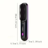 Plancha de pelo inalámbrica para mujer: control de temperatura de 3 niveles, cuidado de iones negativos, antiescaldaduras, carga USB con pantalla LED, diseño portátil para el hogar y los viajes, regalo perfecto - details 12