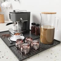 Alfombrilla para máquina de café 2 en 1 fácil de limpiar, almohadilla de drenaje de silicona impermeable, almohadilla aislante antideslizante para encimera, hogar - details 3