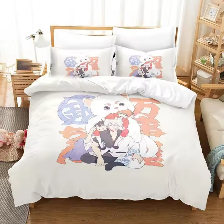 Juego de Ropa de Cama Gintama 3D Impreso Funda de Edredón Gintoki Sakata - 1