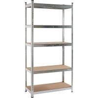 Estanterías Metálicas de Acero Galvanizado con 5 Baldas de MDF, Plata, 180x90x40cm Pack de 2 - details 3