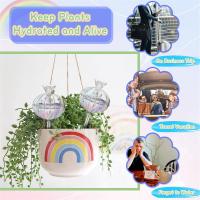 Paquete de 4 bombillas de riego para plantas, plantador de autorriego de Cactus de vidrio, inserto para plantas de interior y exterior - details 4