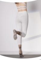 Calcetines de yoga de algodón tipo toalla con rayas de punto de silicona antideslizantes para mujer, cálidos, para pilates, con agarre, tipo tripulación. - details 20