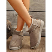Botas de nieve de lana de oveja auténtica para hombres y mujeres, zapatos cálidos con plataforma Bo Cut, botas cortas de cuero para invierno, nuevas en 2023 - details 13